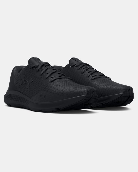 Men's UA Charged Pursuit 3 Wide (4E) Running Shoes, Black, pdpMainDesktop image number 3